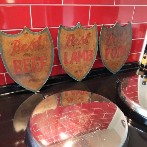Vintage butcher shop signs - butcher’s,