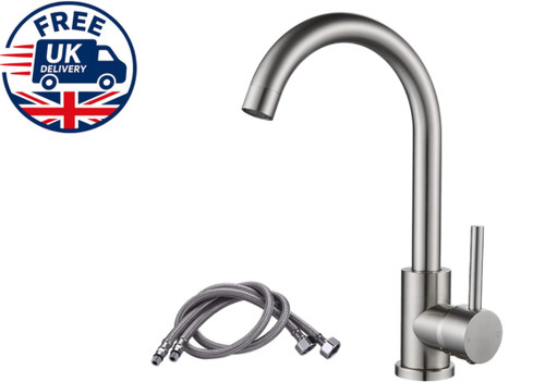 Brushed kitchen tap - brushed,