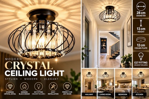 Frideko black crystal ceiling - frideko,