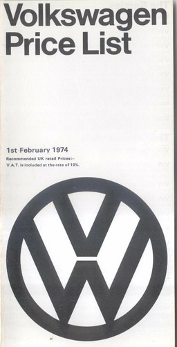 Price list 1974 beetle - price,
