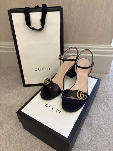 Gucci marmont black leather - gg,