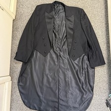 Alexander Dobell Mens White Tie Jacket Tailcoat Penguin Regular Fit Wool 46” R