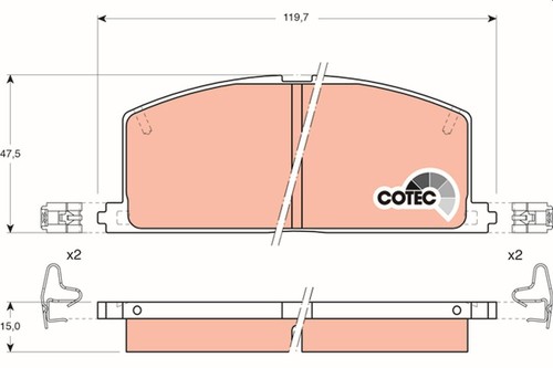 Gdb323 brake pad set disc - brake,