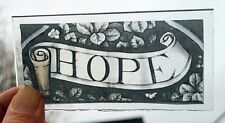 Stained Glass Hope permanent kiln fired 10.5 x 5 cm INSERT PIECE NOT A PANEL