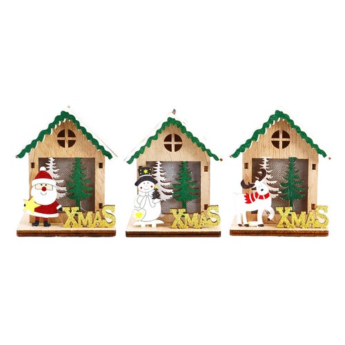Christmas wooden small house - small,
