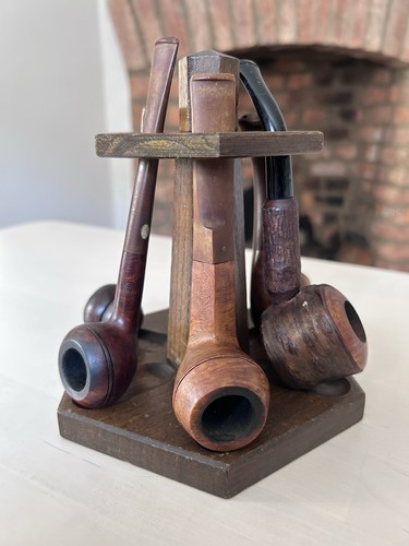 Vintage wooden pipe - vintage,