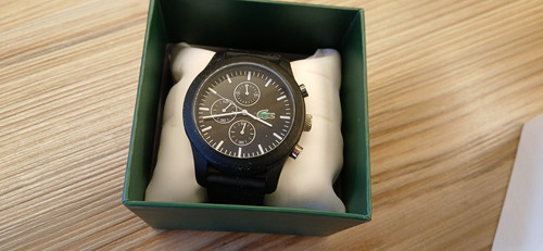 Mens lacoste watch black 12 - black, 12.12