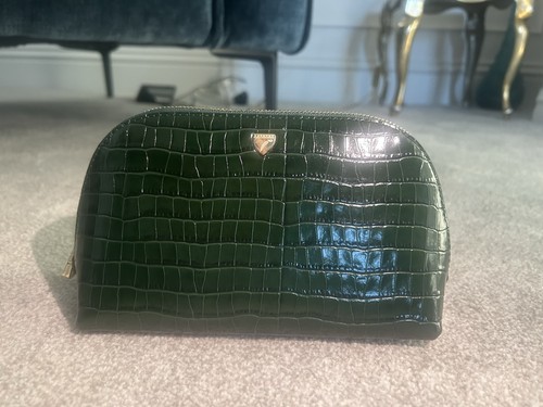 Aspinal green croc leather - croc,
