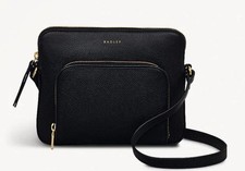 RADLEY BLACK LEATHER HANDBAG SHOULDER CROSS BODY BAG NEW!!!