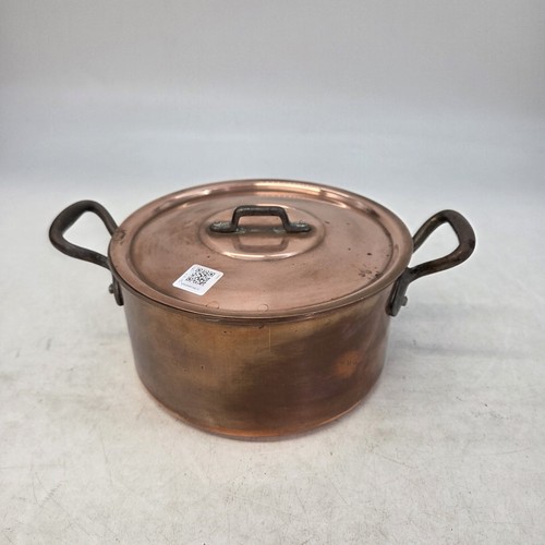 Copper casserole pot with - pot,