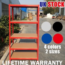 Garage Shelves Shelving 5 Tier Unit Heavy Duty Metal Shelf Boltless Racking UK