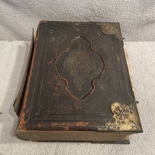 Large Antique Family Bible Rev
