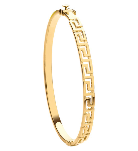 9ct yellow gold greek key - gold,