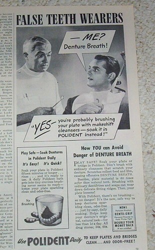 1946 old print polident - ad,