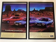 FRAMED Mk3 Ford Capri 1.6 2.0 2.8i Injection Range Magazine Advert Poster Retro