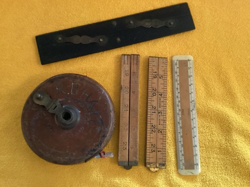 Vintage leather tape measure - leather,