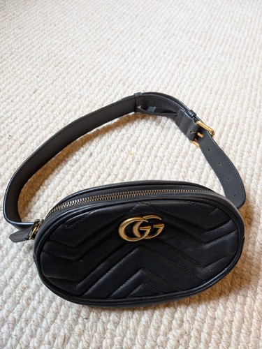 Gucci black leather - , gg