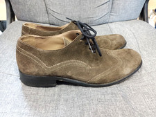 Fly London dark olive green suede leather shoes size 8/42