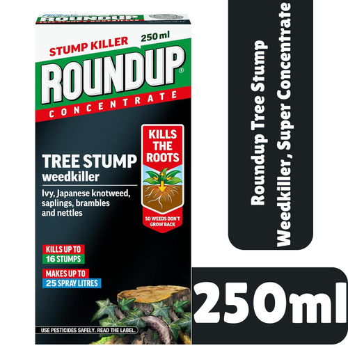 Roundup tree stump and - tree, root