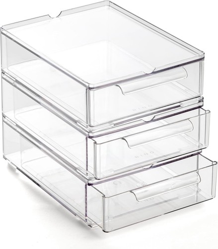 Clear stackable storage - clear,