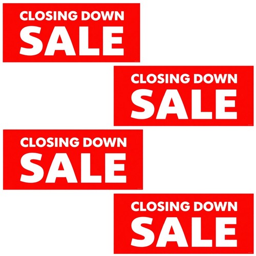 Closing down sale window - closing,