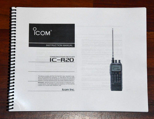 Icom r20 instruction - instruction, manual