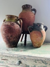 Vintage Terracotta Glazed Pots
