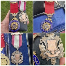 925 Solid Silver Masonic R.A.O.B Jewel/medal job lot,masonic silver medal joblot