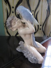 ROYAL COPENHAGEN figure 752 FAUN WITH PARROT