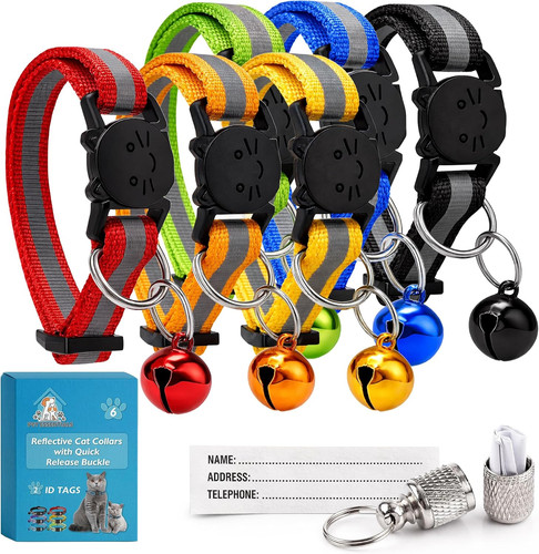 6pk reflective cat collars - 6pk,