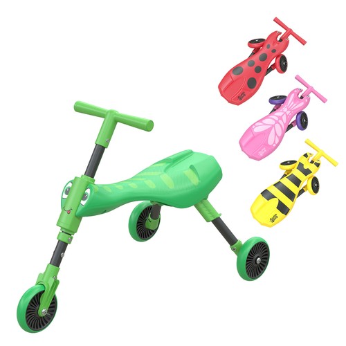Wheel foldable ride on - foldable, ride-on