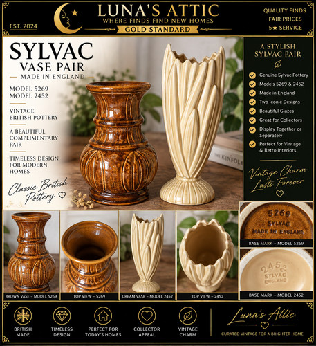 Vintage sylvac vases - sylvac, 5269