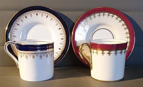 Aynsley coffee cans saucers - aynsley,