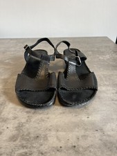 Ladies Sandals Size 6 Hush Puppies Black Leather 
