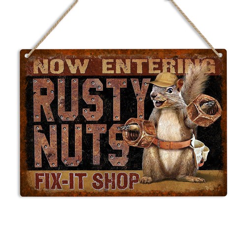 Rusty nut retro metal - rusty,