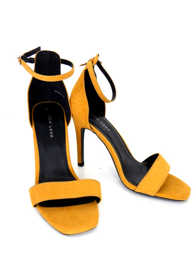 Sandals heels mustard - sandals, yellow