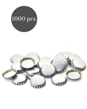 1000 x SILVER Crown Caps 26mm