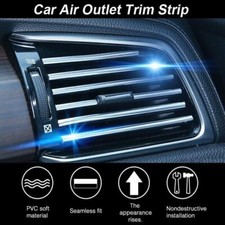 10x Car Auto Accessories Air Conditioner Air Outlet Decoration Strip Cover blue