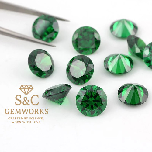 Emerald green nano round - emerald,