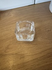 Vintage IKEA Tea Light Holder Small Solid Glass Square 