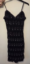 Beaded  Black Short Evening