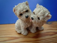 VINTAGE  WEST HIGHLAND WHITE WESTIE DOGS  FIGURINE