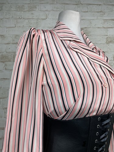 Vintage stripy silky shiny - silky,