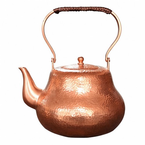 Copper teapot hammered - copper,