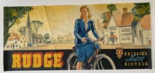 Rare original large advertising poster c.1940’s for Rudge Bicycles 