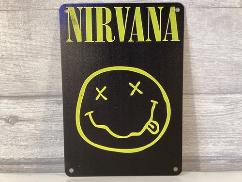 Nirvana smiley face metal sign - nirvana,