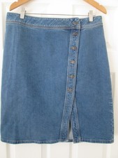 TU PREMIUM COLLECTION BLUE DENIM SKIRT SIZE UK 16 - UNWORN