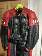 JTS Leather 2 Piece Motorcycle Suit Size, 36 UK / 46 EU Chest & Waist, Short Fit