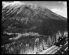 Magic Lantern Slide THE SPIRAL TUNNELS - MOUNTAIN RAILWAY C1920 PHOTO CANADA
