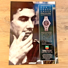 TAG HEUER SPORTS ELEGANCE SENNA - FRAMEABLE ORIGINAL CLASSIC WATCH ADVERT
